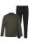 JP1880 Pyjamas Two-piece Striped Dark Green - Spodnje perilo & kopalne hlače - Moško Spodnje Perilo za močnejše postave