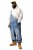 JP1880 842648 Jeans hlače z naramnicami ohlapnega kroja Denim modra - Kavbojke & hlače - Moške Kavbojke in Hlače za Močnejše Postave