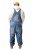 JP1880 842648 Jeans hlače z naramnicami ohlapnega kroja Denim modra - Kavbojke & hlače - Moške Kavbojke in Hlače za Močnejše Postave