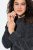 Ulla Popken 843592 Obleka z dolgimi rokavi Antracit - Pletene obleke - 