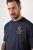JP1880 846657 Majica bellyfit z našitki Temno modra TALL - TALL T-shirts - Majice za visoke moške