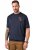 JP1880 846657 Majica bellyfit z našitki Temno modra TALL - TALL T-shirts - Majice za visoke moške