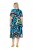 Ulla Popken 847324 Vzorčasta midi obleka Temno modra - Midi obleke - Ženske midi obleke večjih velikosti