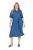 Ulla Popken 848491 Srajčna obleka Denim modra - Midi obleke - Ženske midi obleke večjih velikosti