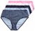 Ulla Popken 850966 Črtaste spodnjice 5 kosa Temno modra - Spodnjice - 