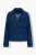 Ulla Popken 852266 Dvovrstna jeans jakna v slogu trenčkota Denim modra - Jakne - Jakne za ženske v velikih številkah