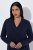 Ulla Popken 853077 Pletena obleka z dolgimi rokavi Temno modra - Pletene obleke - 