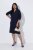 Ulla Popken 853077 Pletena obleka z dolgimi rokavi Temno modra - Pletene obleke - 