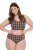 Ulla Popken 854114 Karirane spodnjice 5 kosa Taupe - Spodnjice - 