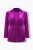 Ulla Popken 855499 Žameten suknjič s kamenčki Magenta - Blazer - Blazerji v velikih velikostih za ženske