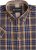 Kam Jeans 6282 Casual SS Check Shirt Navy - Srajce - Moške srajce za Močnejše Postave