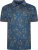Kam Jeans 5494 Digital Floral Print Polo Blue - Polo majice - Moške Polo Majice za Močnejše Postave