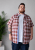 Kam Jeans 6368 Checked Short Sleeve Shirt Red - Srajce - Moške srajce za Močnejše Postave