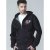 D555 Verlin Couture Full Zip Hoodie Black - Puloverji & jopice - Moški Puloverji & Jopice za Močnejše Postave