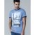D555 Howie Fine Stripe T-shirt Blue - Kratke Majice - Moške kratke majice za močnejše postave