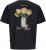 Jack & Jones Lington Back And Front Print Crew Neck T-Shirt Black - Kratke Majice - Moške kratke majice za močnejše postave