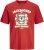 Jack & Jones XMAS Christmas Skull T-Shirt Red - Kratke Majice - Moške kratke majice za močnejše postave