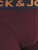 Jack & Jones LICHFIELD Trunks 3-Pack Burgundy - Spodnje perilo & kopalne hlače - Moško Spodnje Perilo za močnejše postave