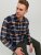 Jack & Jones JOROWEN CHECK COMFORT Shirt Navy - Srajce - Moške srajce za Močnejše Postave