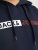 Jack & Jones CORP LOGO PLAY 5 Print Hoodie Navy Blazer - Puloverji & jopice - Moški Puloverji & Jopice za Močnejše Postave