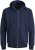 Jack & Jones BRADLEY Zip Hoodie Navy Blazer - Puloverji & jopice - Moški Puloverji & Jopice za Močnejše Postave