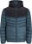 Jack & Jones SPRINT Black Blocking Quilted Hooded Jacket Turquoise Blue - Jakne - Moške bunde za Močnejše Postave