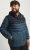 Jack & Jones SPRINT Black Blocking Quilted Hooded Jacket Turquoise Blue - Jakne - Moške bunde za Močnejše Postave