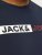 Jack & Jones CORP Logo Play 5 T-Shirt Navy Blazer - Kratke Majice - Moške kratke majice za močnejše postave