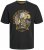 Jack & Jones JJSKULL ROCK T-Shirt Black - Kratke Majice - Moške kratke majice za močnejše postave