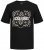 Jack & Jones JJPAISLEY T-Shirt Black - Kratke Majice - Moške kratke majice za močnejše postave