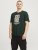 Jack & Jones XMAS Christmas Skull T-Shirt Dark Slate Grey - Kratke Majice - Moške kratke majice za močnejše postave