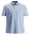Jack & Jones PAULOS Short Sleeve Polo Light Blue/PS - Polo majice - Moške Polo Majice za Močnejše Postave