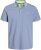 Jack & Jones PAULOS Short Sleeve Polo Light Blue/NEON - Polo majice - Moške Polo Majice za Močnejše Postave