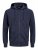 Jack & Jones Basic Sweat Zip Hood Navy Blazer - Puloverji & jopice - Moški Puloverji & Jopice za Močnejše Postave