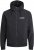 Jack & Jones RUSH SOLID Bomber Jacket with Hood Black - Jakne - Moške bunde za Močnejše Postave