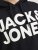 Jack & Jones CORP LOGO Large Print Hoodie Black - Puloverji & jopice - Moški Puloverji & Jopice za Močnejše Postave