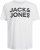 Jack & Jones CORP Logo T-Shirt White w Large Black Print - Kratke Majice - Moške kratke majice za močnejše postave