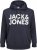 Jack & Jones CORP LOGO Large Print Hoodie Navy Blazer - Puloverji & jopice - Moški Puloverji & Jopice za Močnejše Postave