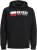 Jack & Jones CORP LOGO PLAY 4 Print Hoodie Black - Puloverji & jopice - Moški Puloverji & Jopice za Močnejše Postave