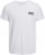 Jack & Jones CORP Logo T-Shirt White w Small Black Print - Kratke Majice - Moške kratke majice za močnejše postave