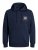Jack & Jones JJLOCK SWEAT HOOD Navy - Puloverji & jopice - Moški Puloverji & Jopice za Močnejše Postave