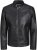 Jack & Jones Rocky Urban Rider Leather Jacket Black - Jakne - Moške bunde za Močnejše Postave