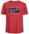 Jack & Jones JORJOSHUA T-shirt Red - Kratke Majice - Moške kratke majice za močnejše postave