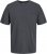 Jack & Jones PAULOS T-Shirt Dark Grey Melange - Kratke Majice - Moške kratke majice za močnejše postave