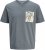 Jack & Jones Split Pocket Print T-Shirt Grey - Kratke Majice - Moške kratke majice za močnejše postave