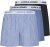 Jack & Jones TOKYO Woven Coronet Blue - Blue Stripes Boxers 3-Pack Black - Spodnje perilo & kopalne hlače - Moško Spodnje Perilo za močnejše postave