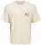 Jack & Jones Bellagio Collage Crew Neck T-Shirt Antique White - Kratke Majice - Moške kratke majice za močnejše postave