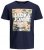 Jack & Jones JJPETE SHAPE Camo Print T-Shirt Navy - Kratke Majice - Moške kratke majice za močnejše postave