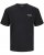 Jack & Jones Zekiel Crew Neck T-Shirt Black - Kratke Majice - Moške kratke majice za močnejše postave