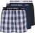 Jack & Jones Saigon Blue/Red Check Woven Boxers 3-Pack Navy Blazer - Spodnje perilo & kopalne hlače - Moško Spodnje Perilo za močnejše postave